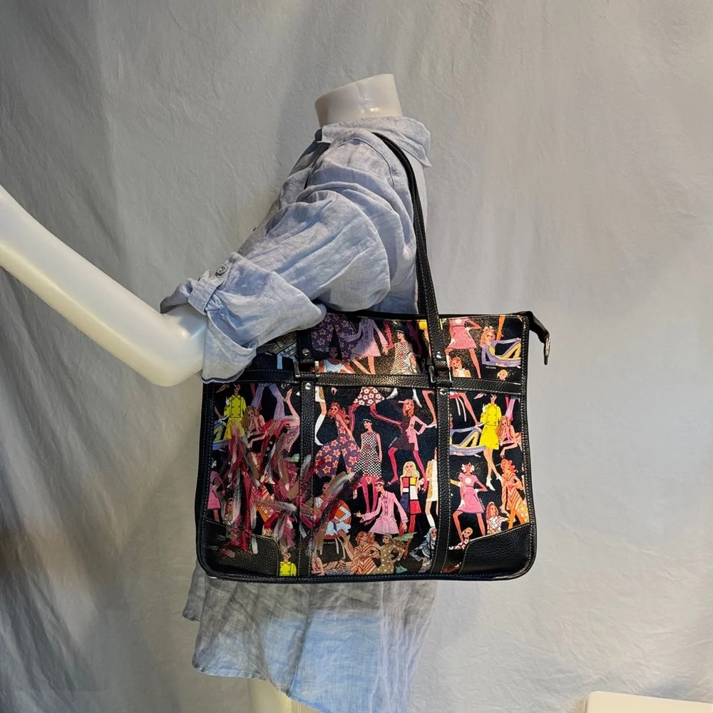 Sydney Love Black and Multicolor Graphic Tote